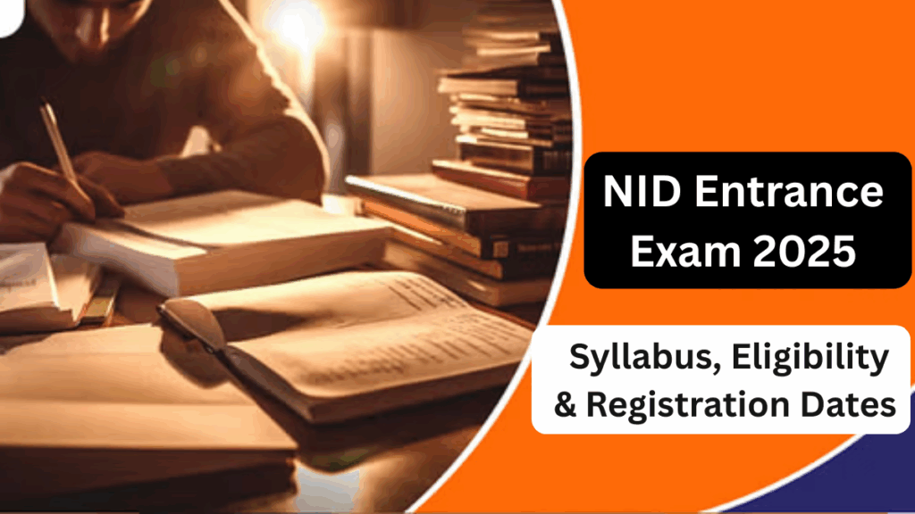 Dreaming of a career in design? The NID entrance exam 2025 could be your golden ticket. Conducted by the National Institute of Design, this prestigious exam opens doors to some of the best design programs in India.

Whether you're aiming for B.Des or M.Des, here’s your complete guide to the syllabus & application dates, eligibility, and how to register.

What is the NID Entrance Exam?
The NID entrance exam 2025 is a national-level design aptitude test conducted in two stages:

DAT Prelims – Written test to evaluate creative and analytical abilities

DAT Mains – Studio-based practical exam followed by a personal interview (for M.Des)

Both stages are essential to qualify for admission to NID campuses.

Important Dates for NID Entrance Exam 2025
Here’s a quick overview of the syllabus & application dates for the 2025 cycle:

Event	Tentative Date
Registration starts	September 2024
Last date to apply (without late fee)	Early November 2024
Admit card for DAT Prelims	Mid-December 2024
DAT Prelims exam	Late December 2024
DAT Mains	March–April 2025
Final result	May 2025

Eligibility Criteria
For B.Des (Bachelor of Design)
Must have passed or be appearing for 10+2 in 2024–25 from any stream

Age limit: Born on or after July 1, 2005 (age relaxation applies for reserved categories)

For M.Des (Master of Design)
Must have a bachelor’s degree (in any stream) or be in the final year

Age limit: Born on or after July 1, 1995 (relaxation applies)

NID Entrance Exam 2025 Syllabus Overview
While there is no fixed syllabus, you should prepare the following areas to crack both stages of the exam.

DAT Prelims
Sketching and drawing

Visualisation and creativity

Logical reasoning and general knowledge

Design problem-solving skills

Observation and memory

DAT Mains
Studio-based tasks

Hands-on model making

Audio-visual exercises

Personal interview (for M.Des)

This part is designed to test your real-world design thinking and execution skills.

How to Apply for the NID Entrance Exam 2025
Follow these steps to register smoothly before the deadline:

Go to the official website: https://admissions.nid.edu

Create a login using a valid email ID and mobile number

Fill out the application form with accurate academic and personal details

Upload necessary documents like photograph, signature, and certificates

Pay the fee online

₹3,000 (General/OBC)

₹1,500 (SC/ST/PwD)

Stay updated with the syllabus & application dates to avoid missing out.

NID 2025 Exam Pattern
Component	Mode	Duration	Weightage
DAT Prelims	Pen and paper	3 hours	30%
DAT Mains	Studio + Interview	Varies	70%

FAQs on NID Entrance Exam 2025
Q1. Is coaching essential for cracking the NID entrance exam 2025?
Not mandatory. A good portfolio and consistent practice can help you clear the exam. However, coaching can give structure and expert guidance.

Q2. Can I apply for more than one M.Des specialization?
Yes. You can apply for up to two disciplines, but you’ll need to attend separate DAT Mains for each.

Q3. Is the NID entrance exam score valid for future admissions?
No. The score is valid only for the 2025 admission cycle.

Q4. Does the DAT Prelims have negative marking?
No. There is no negative marking, so it’s better to attempt all questions.

Final Thoughts
The NID entrance exam 2025 is a stepping stone toward a creative career in design. Start your preparation early, understand the syllabus & application dates, and stay consistent in building your skills. With determination and creativity, you can secure your place at one of India’s top design institutes.