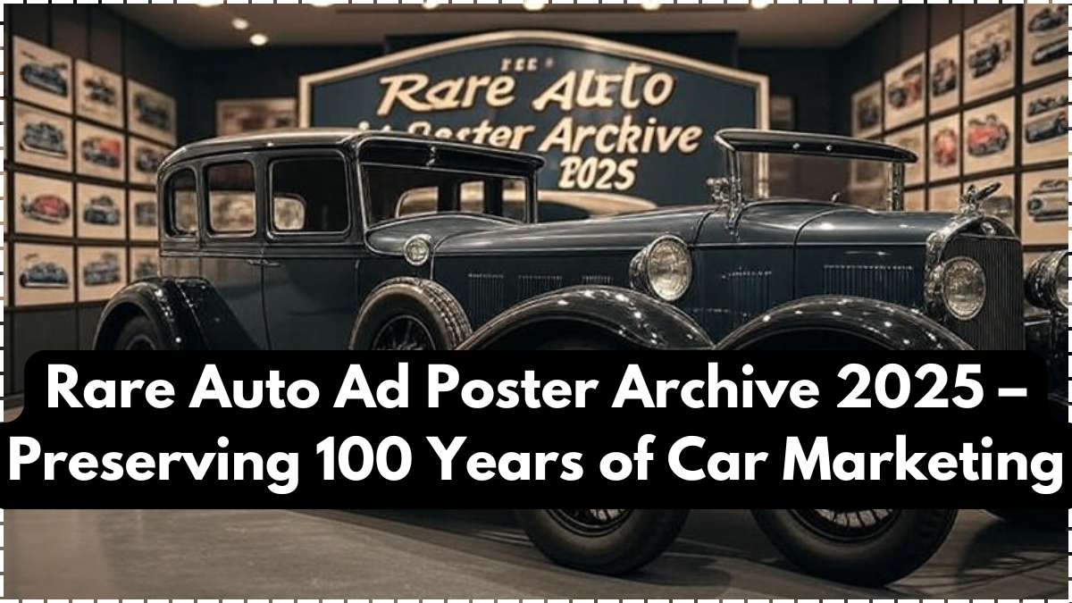 Rare Auto Ad Poster Archive 2025 – Preserving 100 Years of Car Marketing